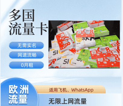 欧洲多国(包含英国)通用30天12GB 4G 流量卡+电话卡